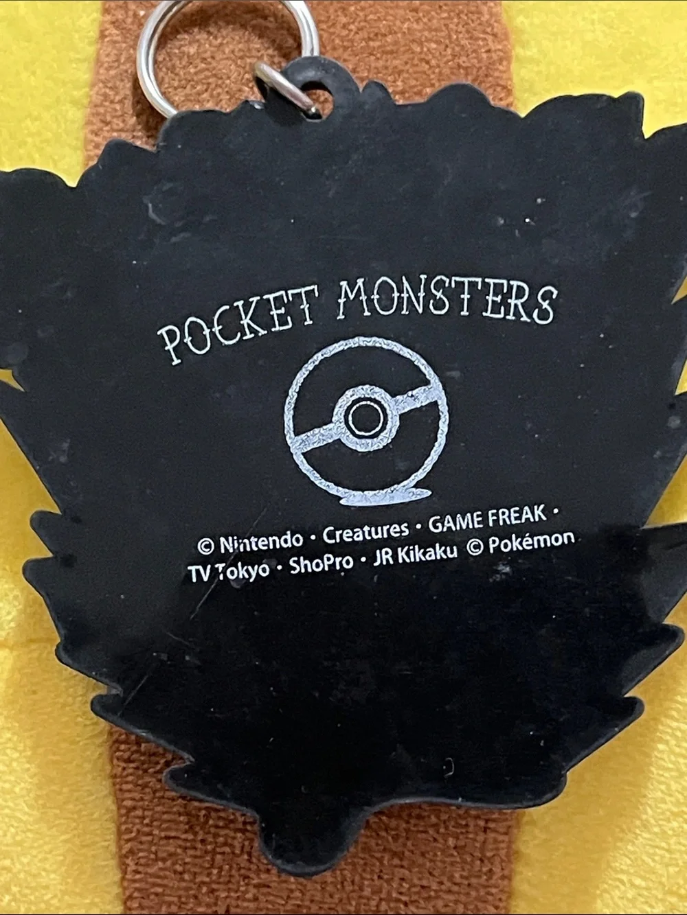 Pokemon Pikachu Yellow Keychain with Red Lobster Charm
